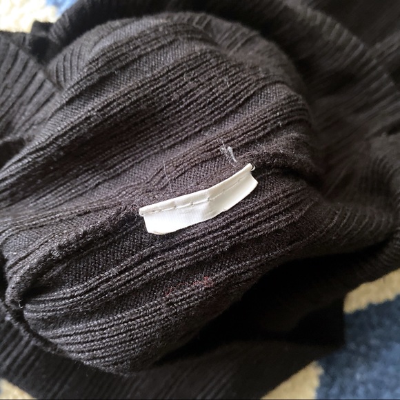 🖤 ATMOSPHERE BLACK RIBBED BAISC CROPPED LONG SLEEVE KNIT TOP! - Picture 7 of 8